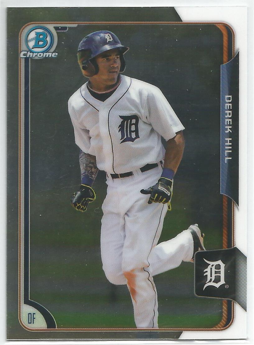 Derek Hill Detroit Tigers 2015 Bowman Chrome Prospect Card