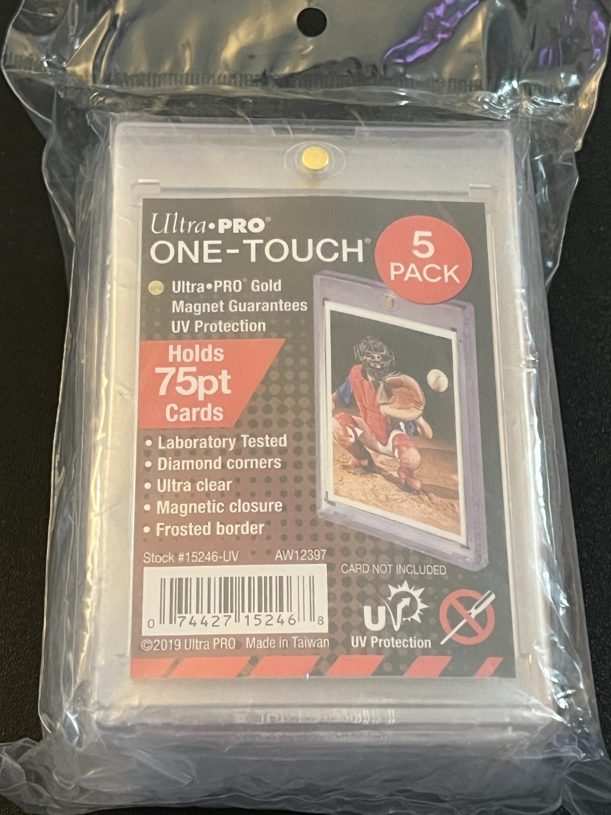 Ultra Pro ONE-TOUCH Magnetic Card Holder 75pt pack of 5