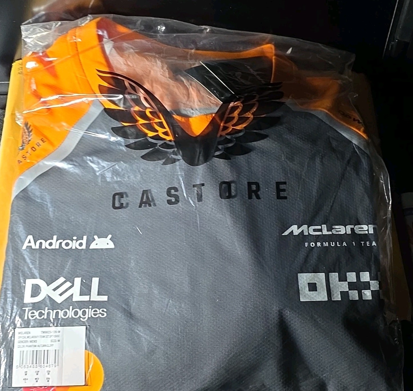 Castore McLaren Formula 1 Team Shirt Gray/Orange Size M