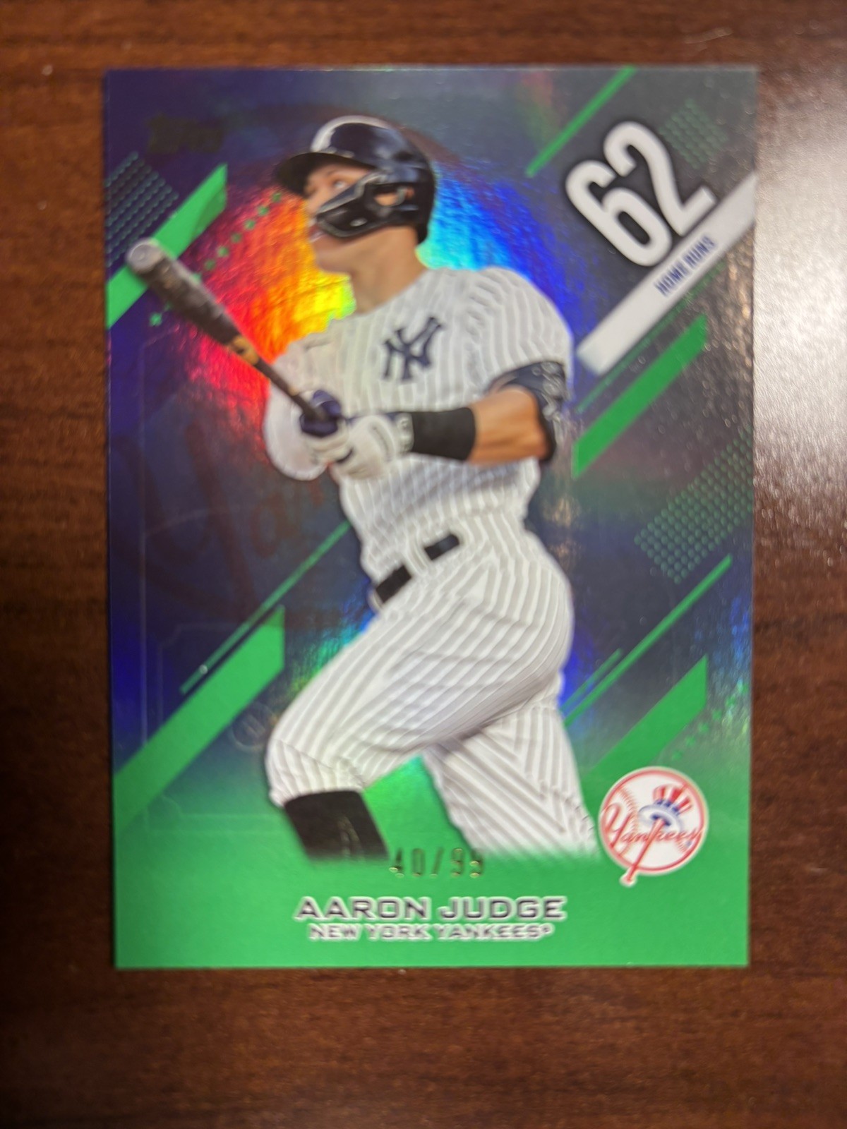 2026 Topps Series 2 Aaron Judge CN-1 Green Refractor 40/99