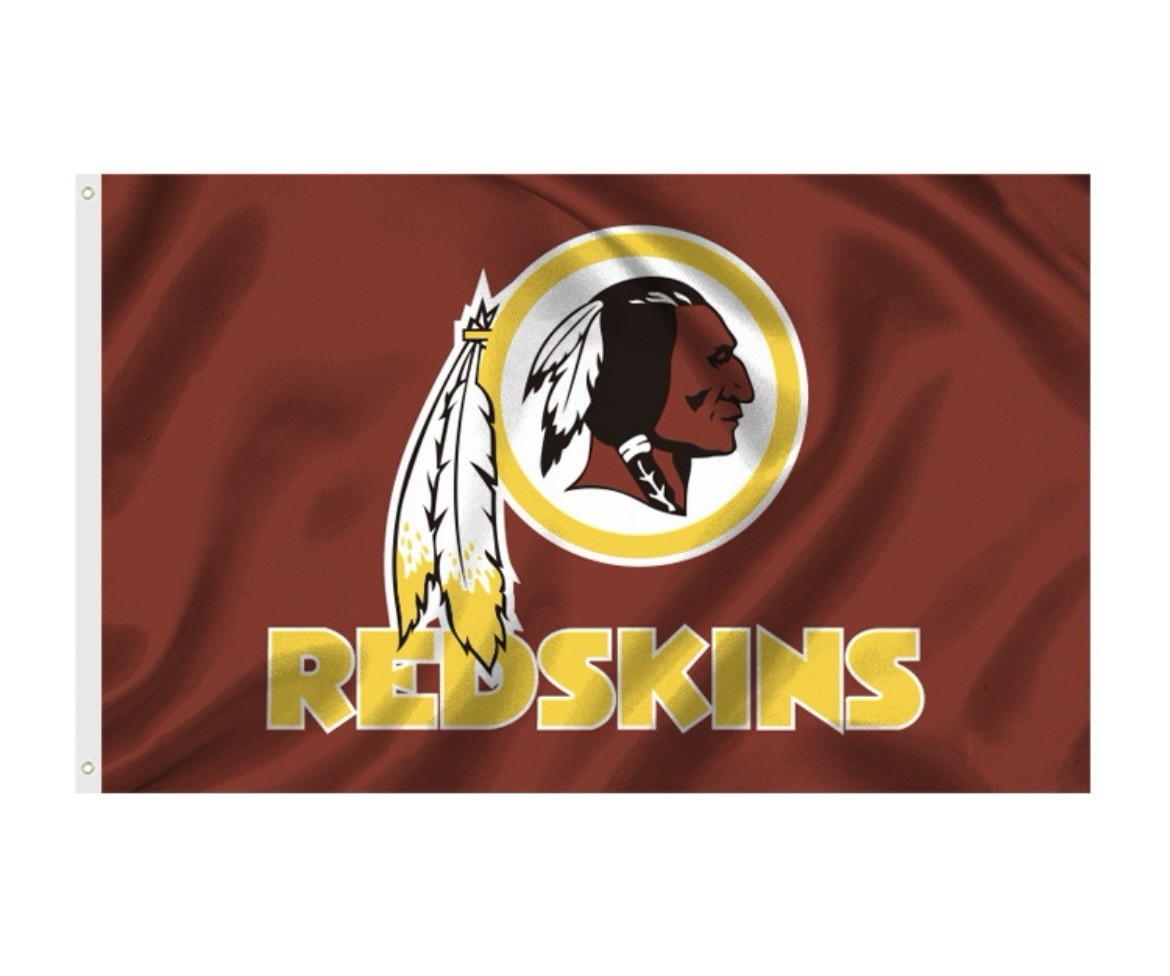 Washington Commanders 3×5 ft Flag / Banner Fan Cave/Bar Burgandy & Redskins Logo