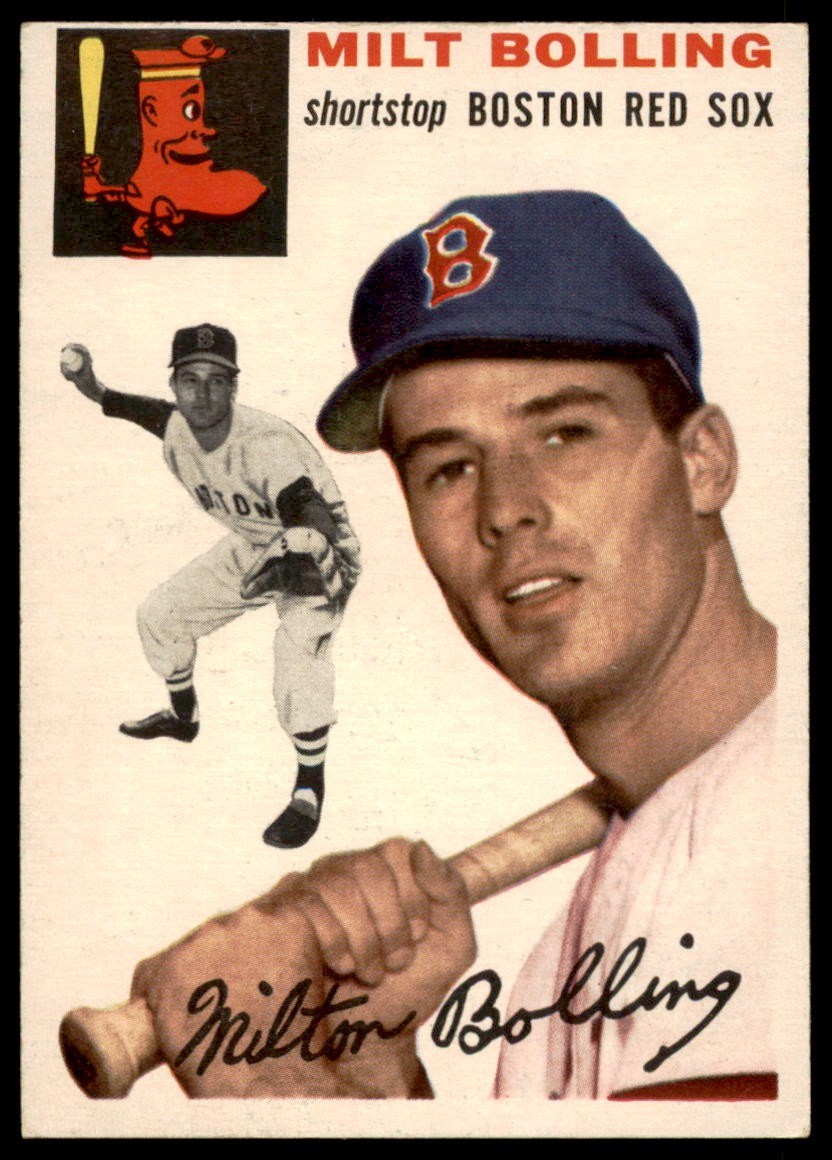1954 Topps #82 MILT BOLLING Boston Red Sox EX-EX+