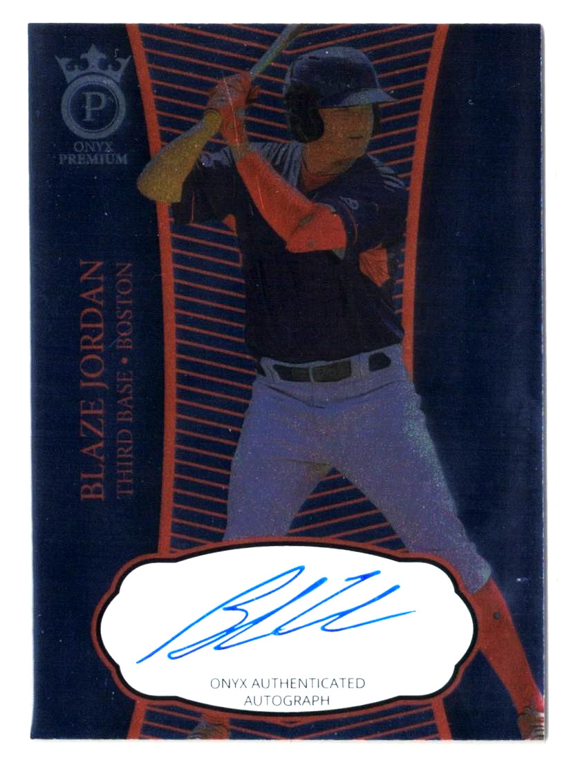 2021 Onyx Premium BLUE RC AUTO Blaze Jordan #OPBJ Cardinals Rookie Autograph /50