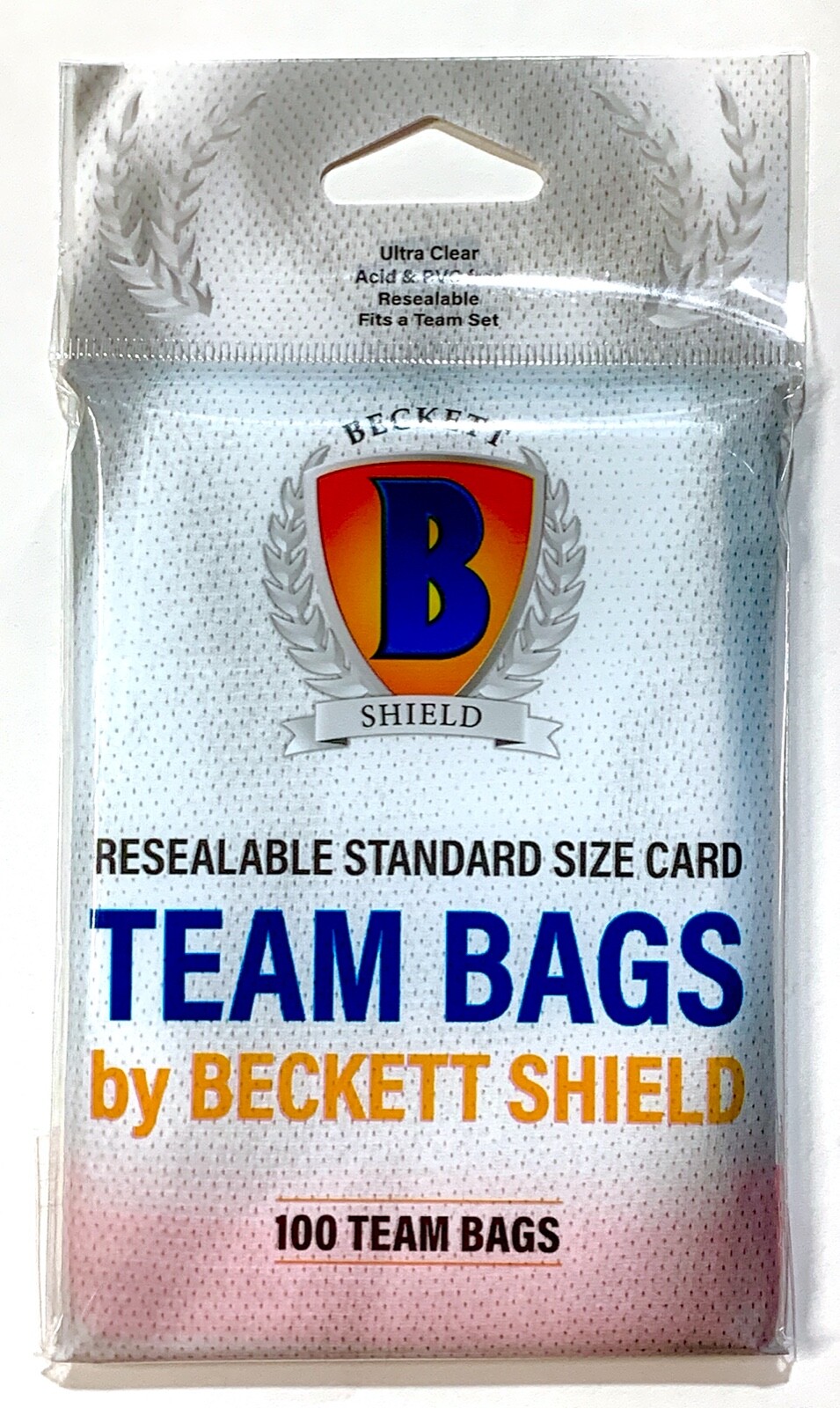 BECKETT SHIELD – RESEALABLE TEAM BAGS – Ultra Clear – Pro Pack of 100