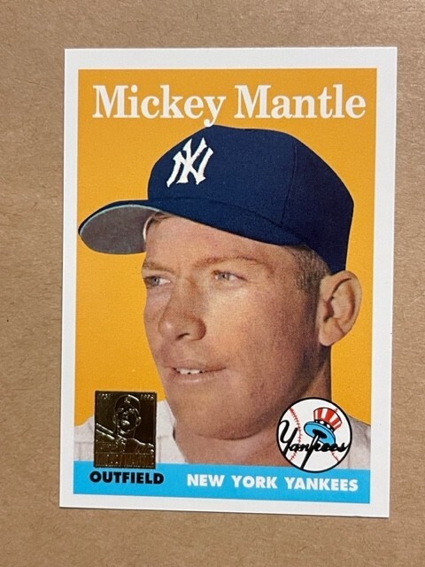 Mickey Mantle ~ 1996 Topps Commemorative Reprints #8 ~ 1958 Topps #150