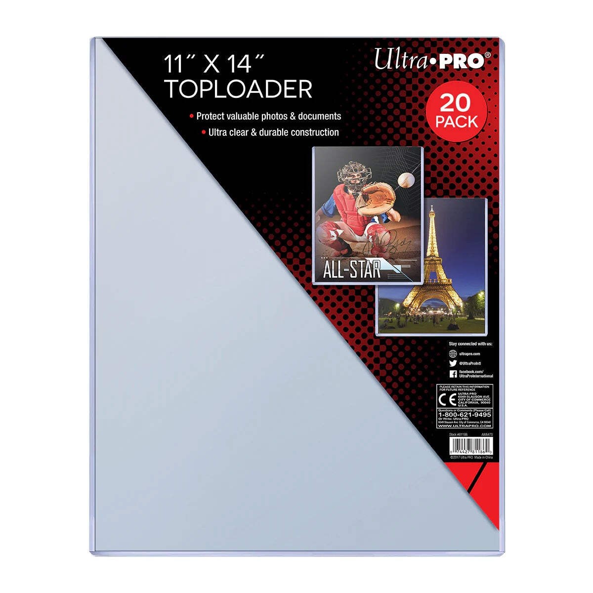 Ultra Pro 11″ X 14″ Toploader (20ct)