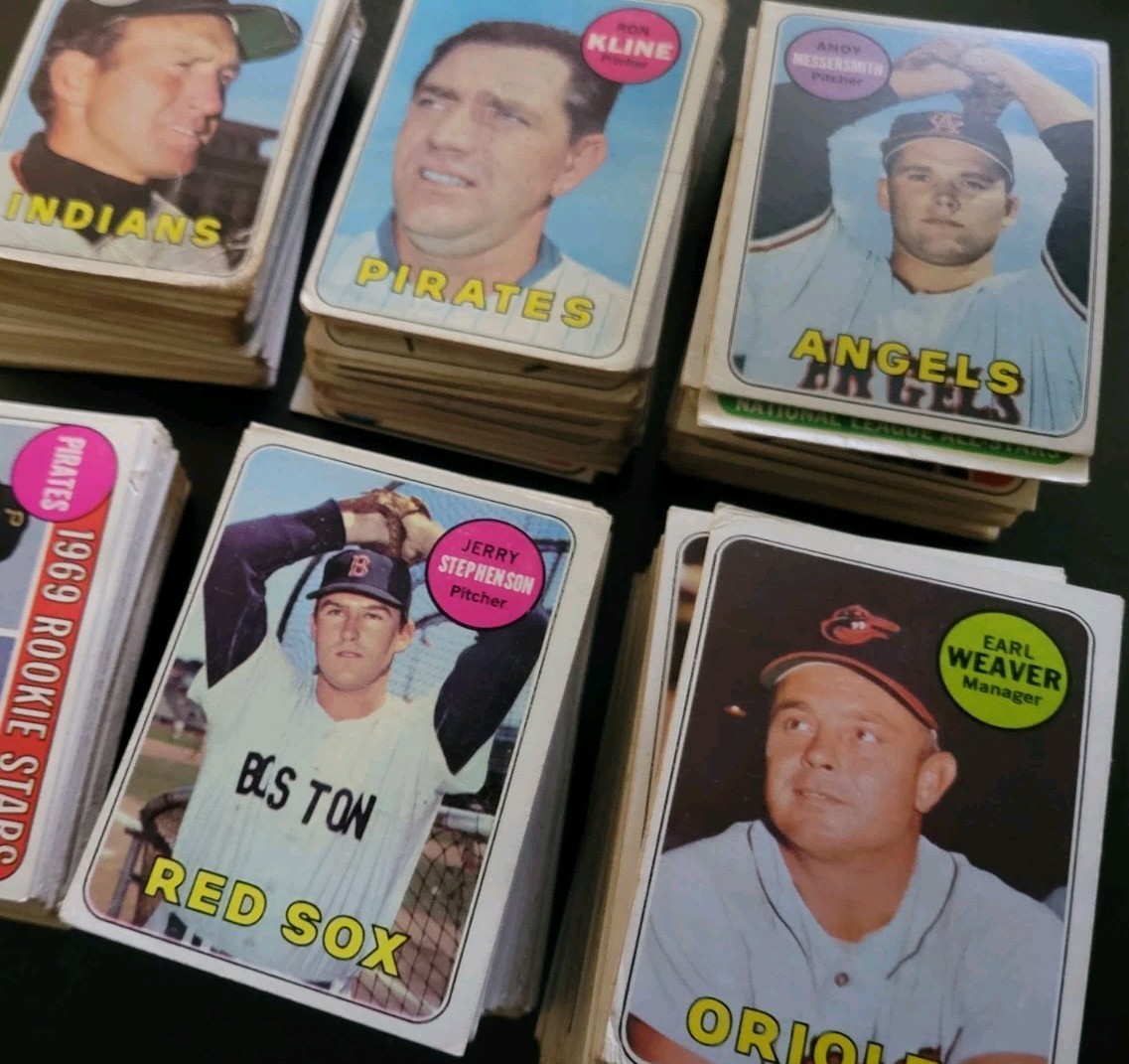 1969 Topps Baseball Set Builder Lots – 36 Different Vintage Cards