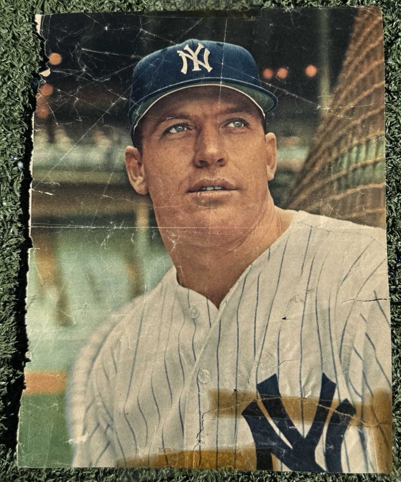Vintage Mickey Mantle Magazine Photos Lot 2 Cutouts 10.5–11in Yankees & Packers