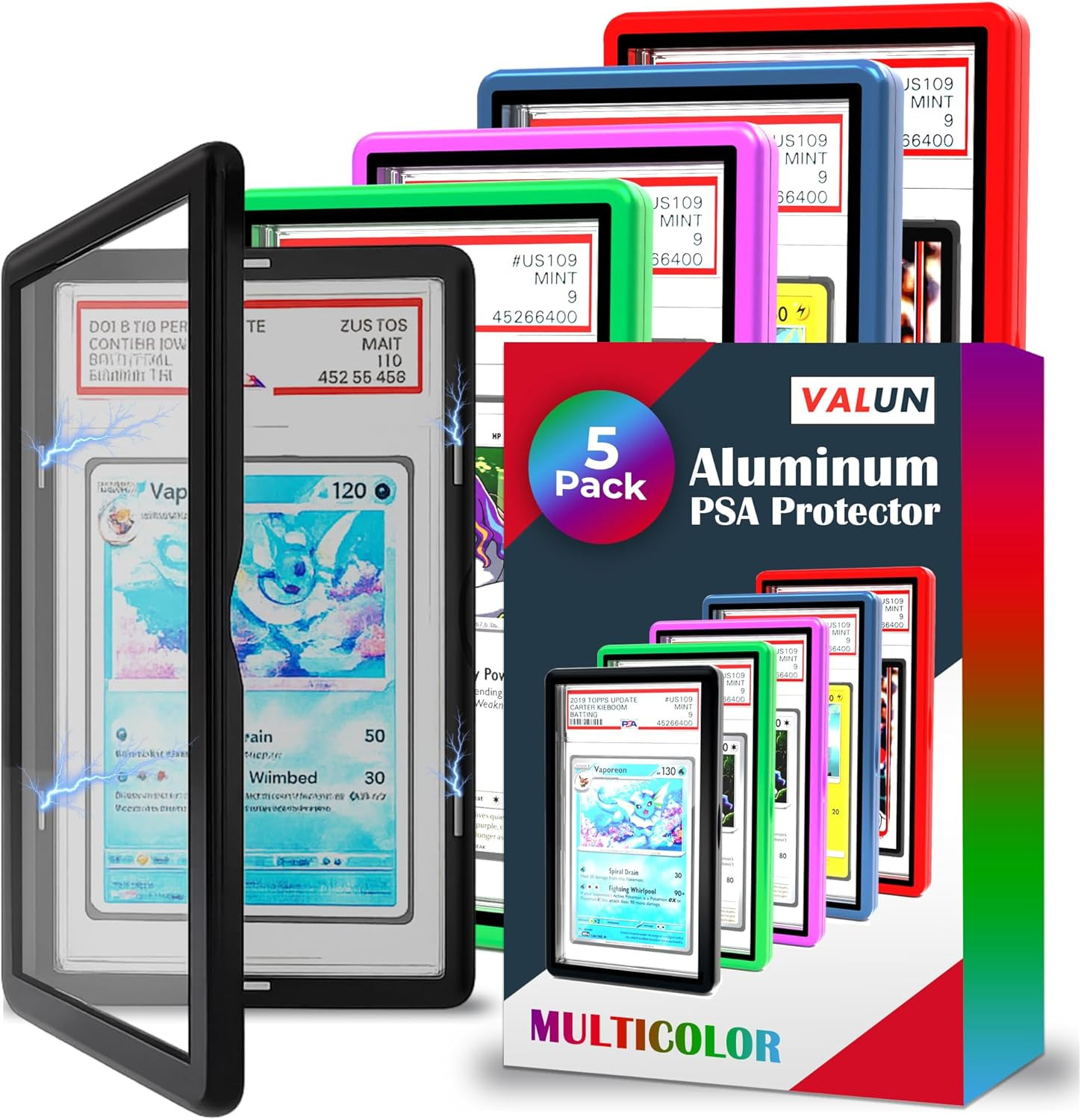 Multi-Color TPU Card Protectors – PSA Slab Bumper Pack of 10