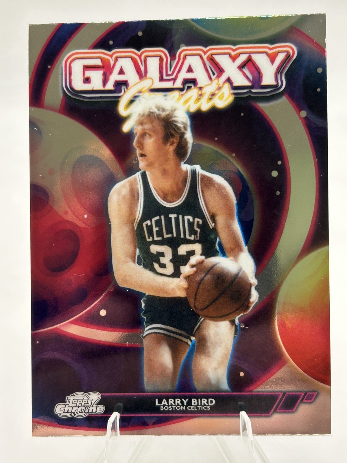 2025-26 Topps Chrome Cosmic Basketball Larry Bird Galaxy Greats Celtics