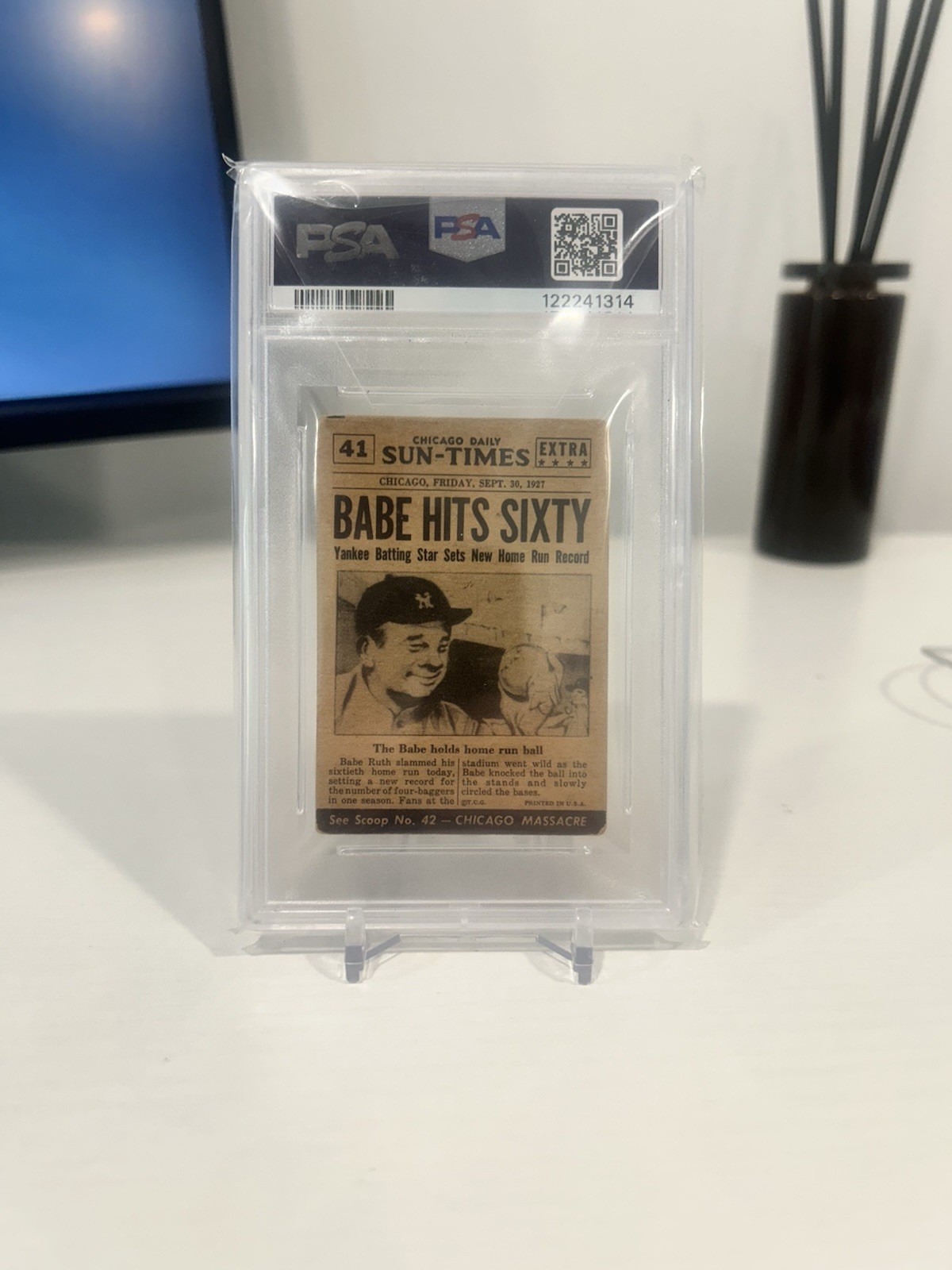 1954 Topps Scope Babe Ruth Record PSA 1.5