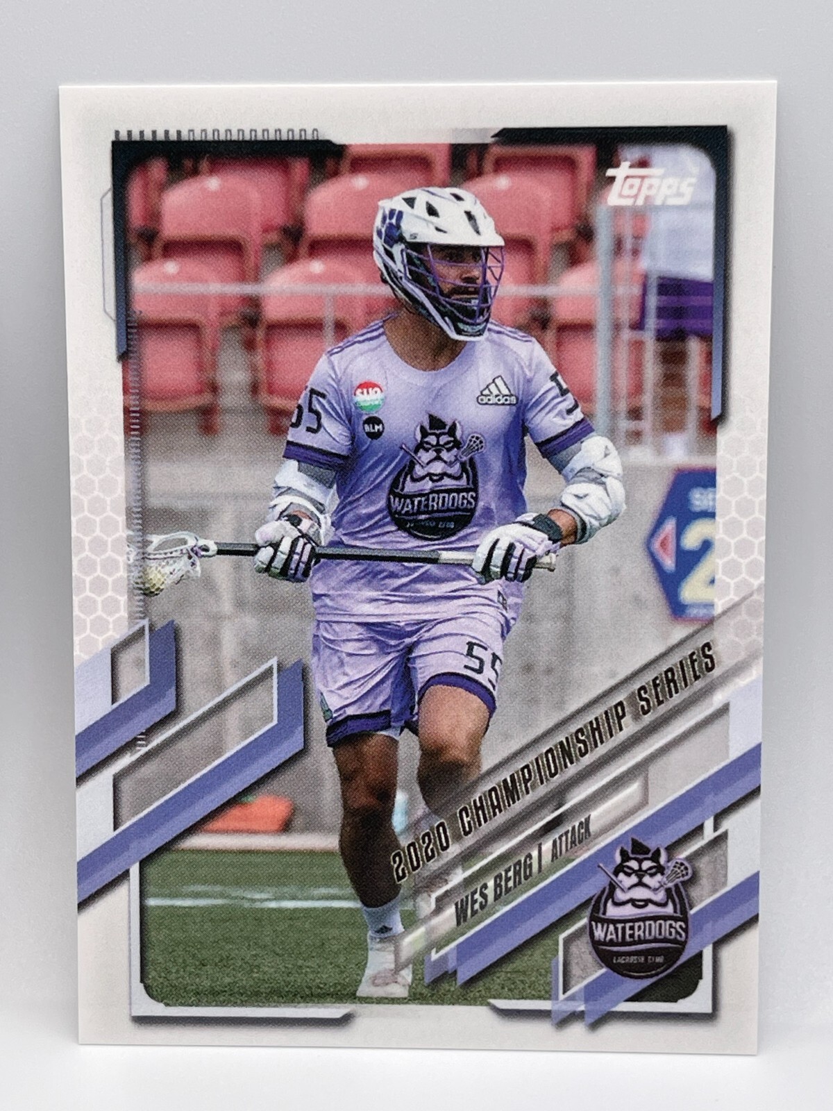 2021 Topps PLL Lacrosse card- 2020 Championship Series – 61 Wes Berg Waterdogs