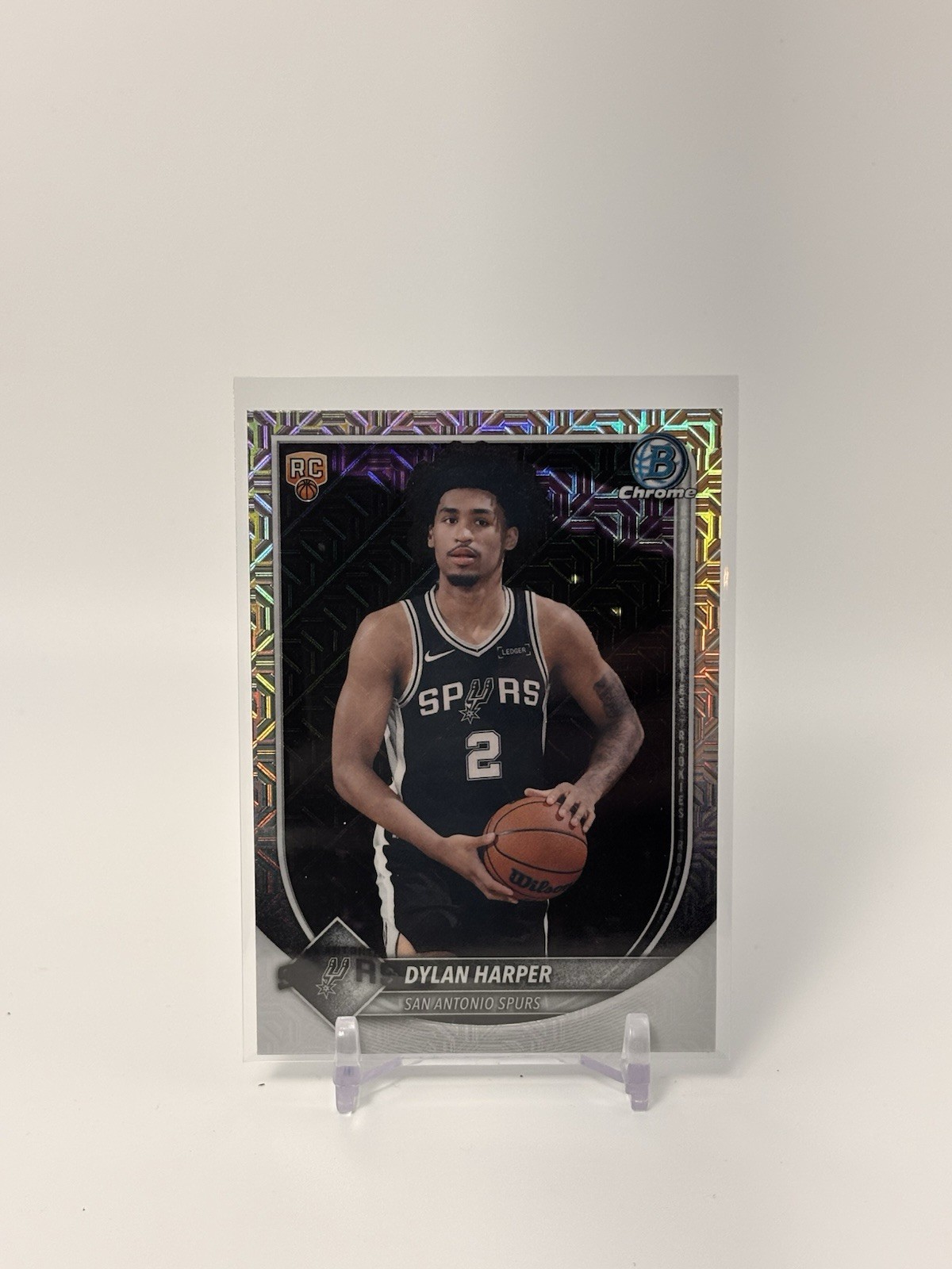 Dylan Harper RC 2025-26 Bowman Chrome Basketball Mojo #BCV-2 SA Spurs Rookie