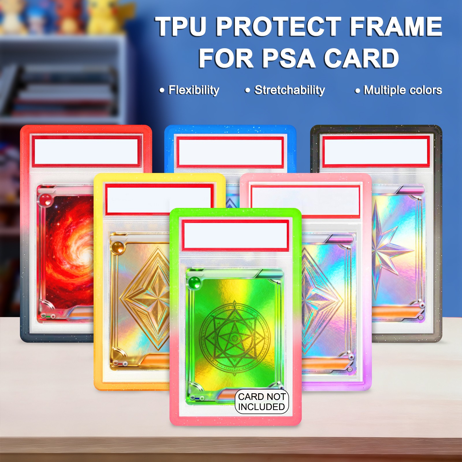 US Gradient Slab Bumper Guard Protector Skin TPU Stackable For PSA Graded Cards