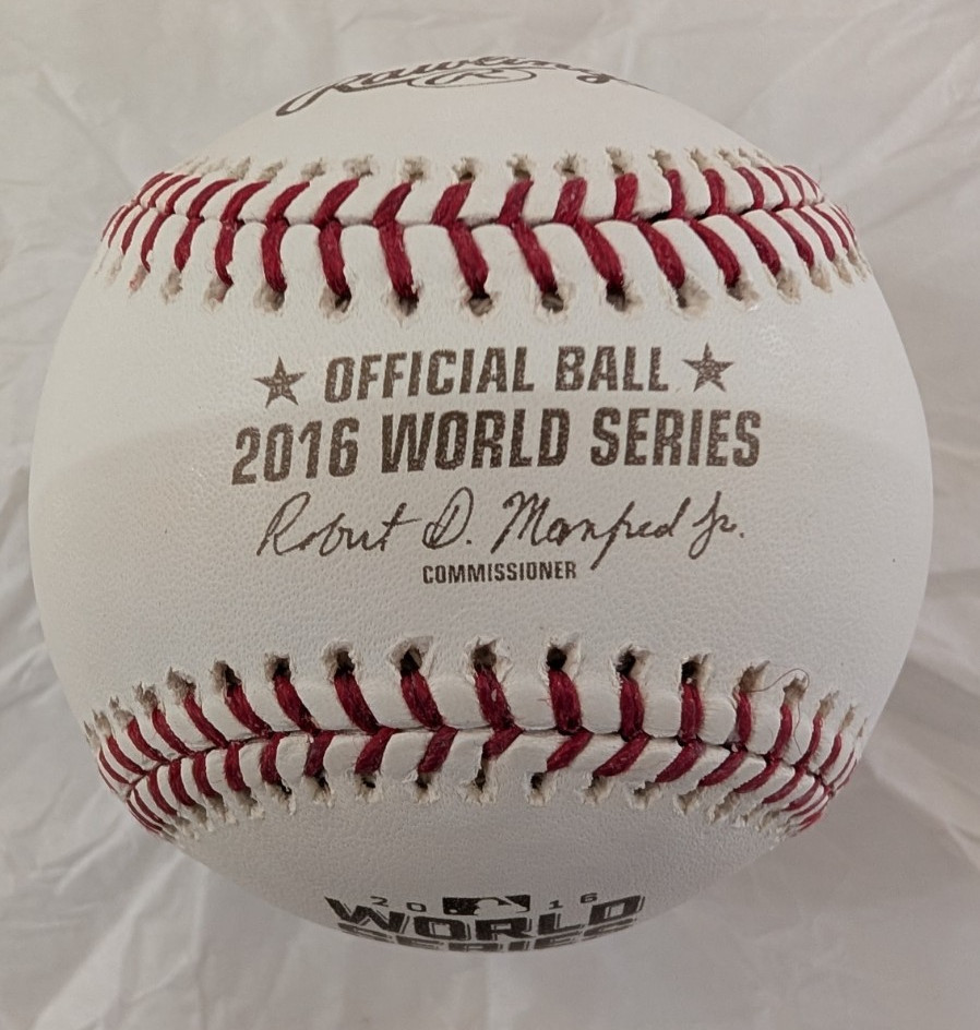 2016 Rawlings Official WORLD SERIES SCORE CHAMP Baseball CHICAGO CUBS