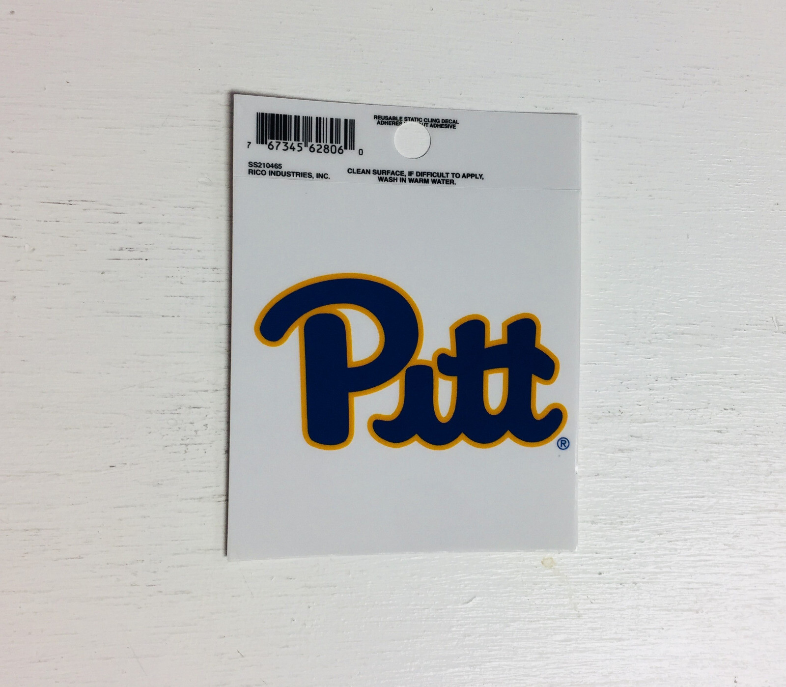 Pitt Panthers NEW Logo Static Cling Sticker NEW!! Window or Car! 3×4 Inches
