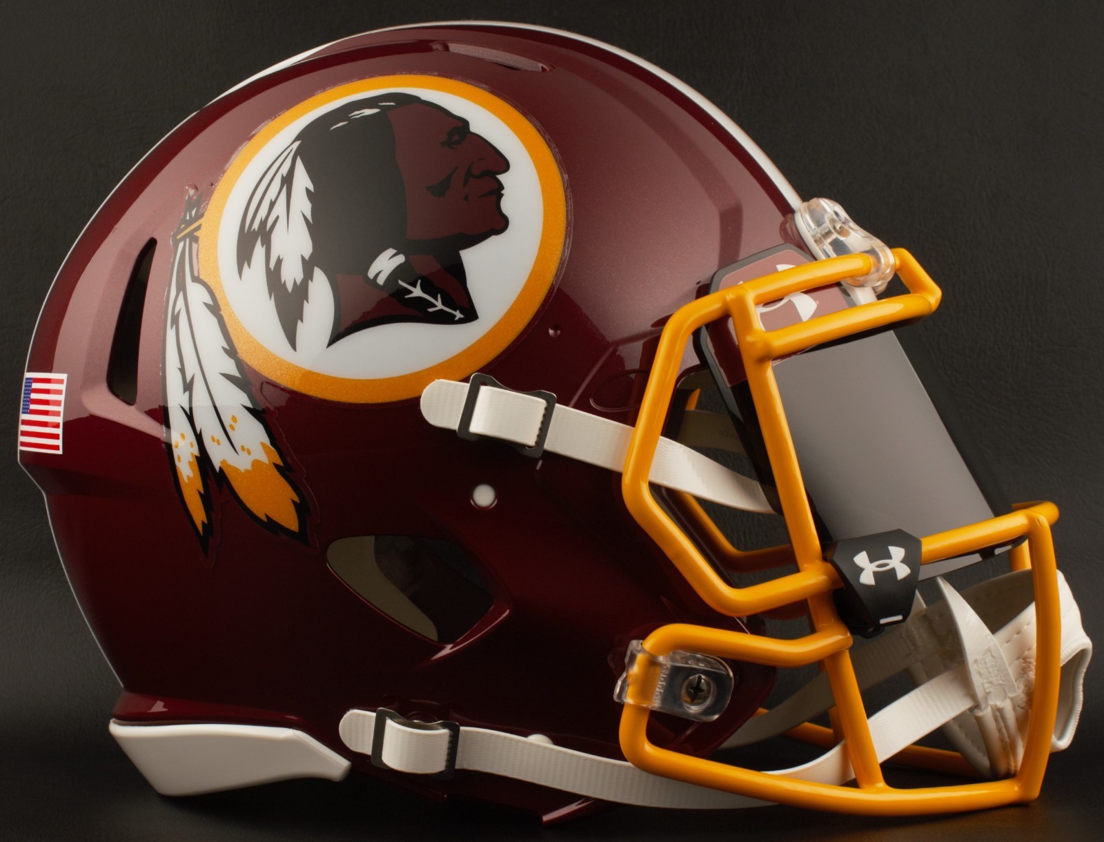 WASHINGTON REDSKINS Authentic GAMEDAY Football Helmet w/ BLACK-TINT Eye Shield