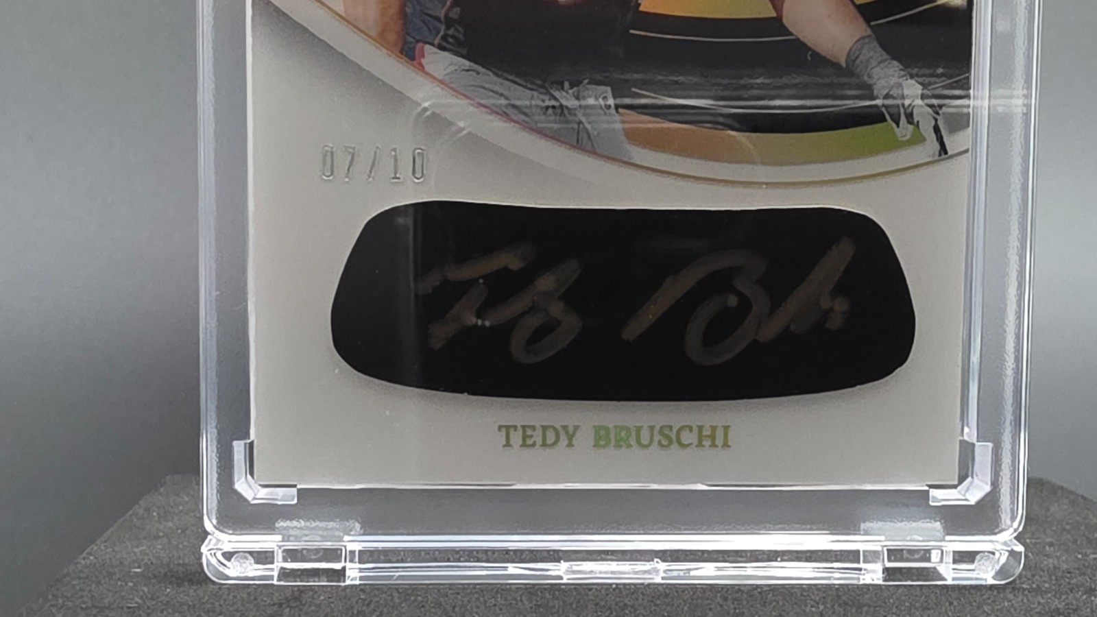 🏈 2023 Immaculate Tedy Bruschi Eye Black AUTO Relic #7/10 🏈 Patriots Signed SP