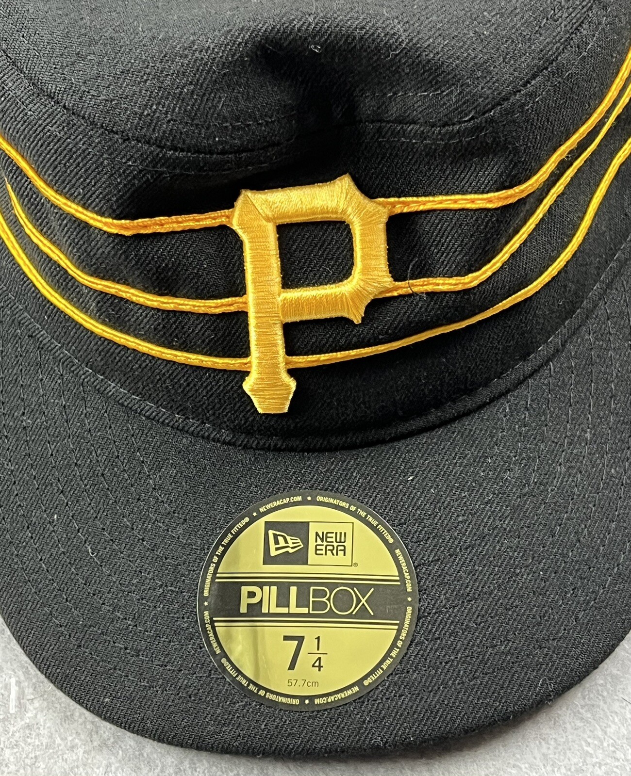 New Era Pittsburgh Pirates Pillbox Throwback Black Forbes Field Era Hat 7 1/4
