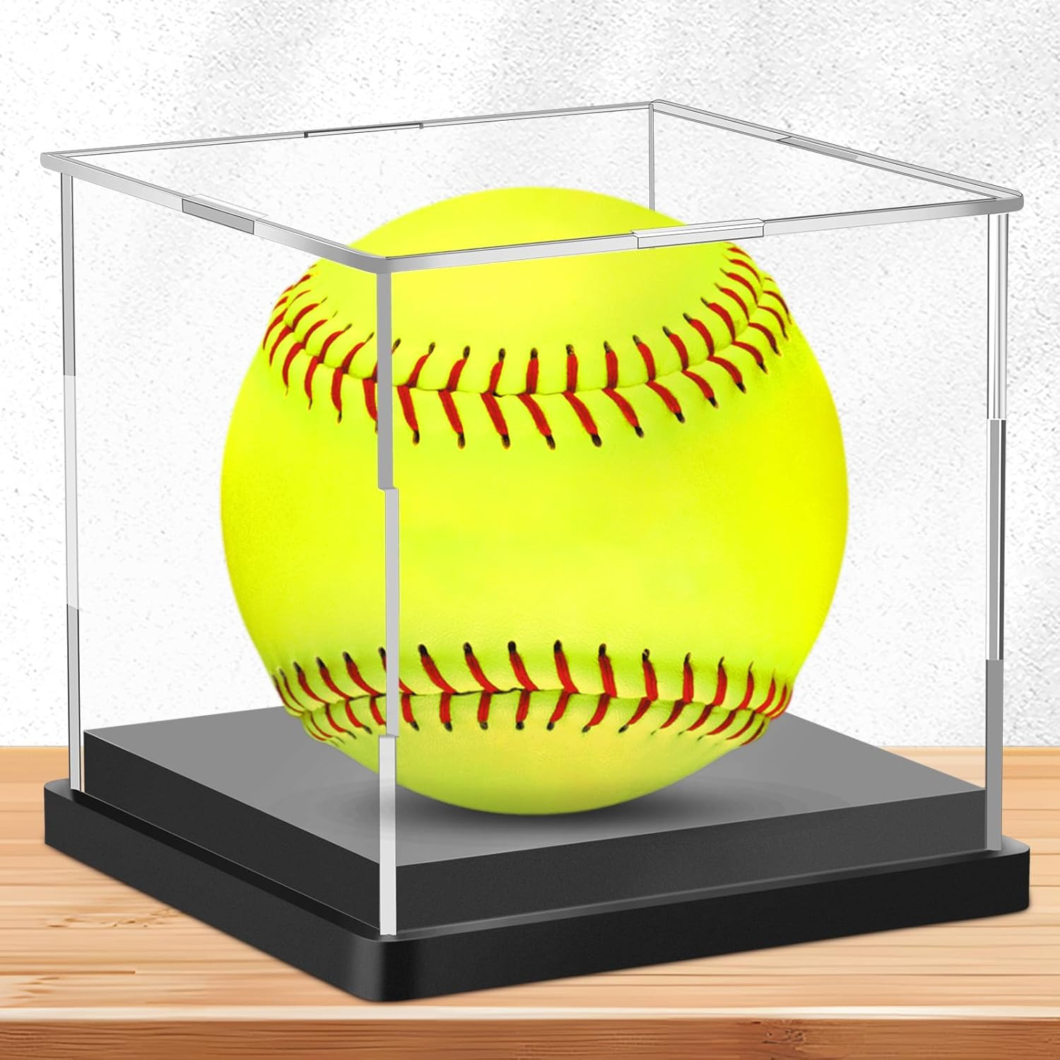 1PCS Softball Display Case Acrylic Clear Display Box Baseball Tennis Golf Protec