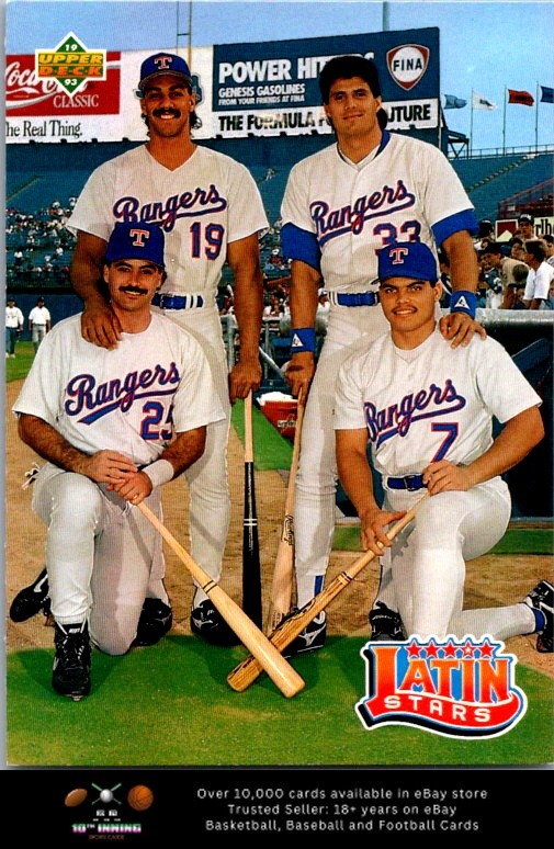 1993 Upper Deck #52 Latin Stars Gonzalez / Canseco / Palmeiro / Rodriguez