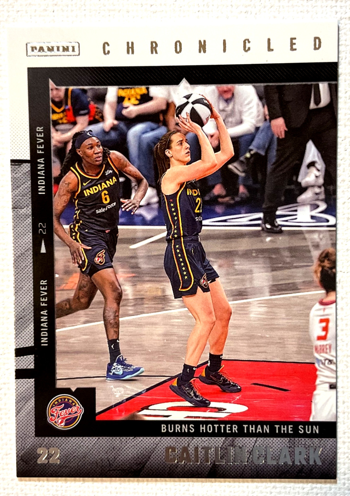 2025 Panini Caitlin Clark Chronicles Card #28 Chronicled Indiana Fever