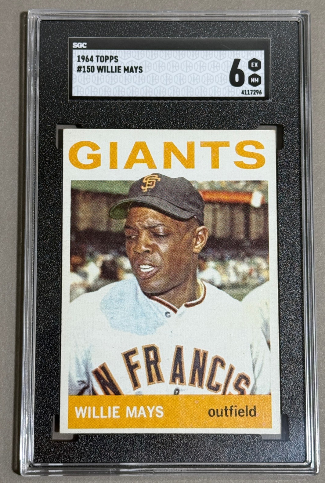1964 Topps #150 Willie Mays San Francisco Giants SGC 6 EX-MT