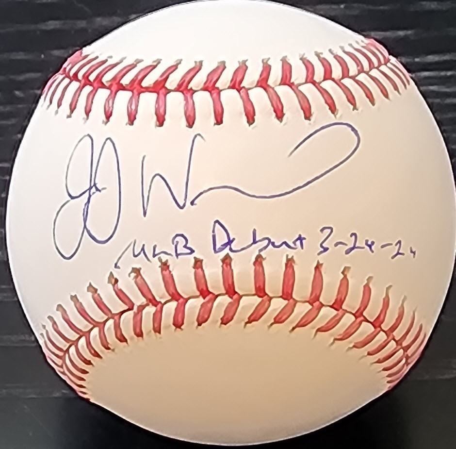 JJ Wetherholt Autographed OMLB Baseball Inscribed MLB Debut 3/26/26 PROVA COA