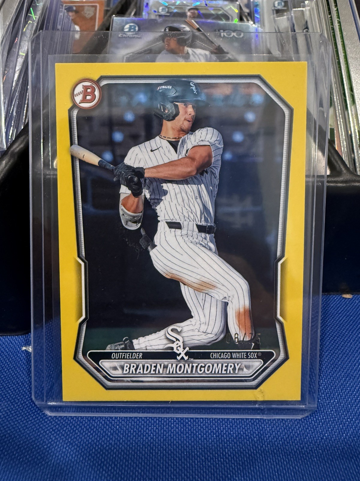 2026 Topps Bowman Braden Montgomery /75 Yellow Paper #BP-53 White Sox
