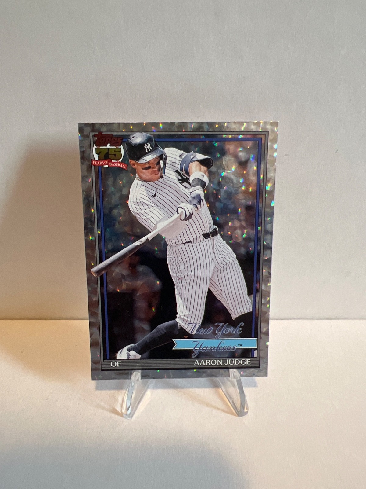 Topps Aaron Judge T91-34 New York Yankees MLB Crackle Parallel 2026