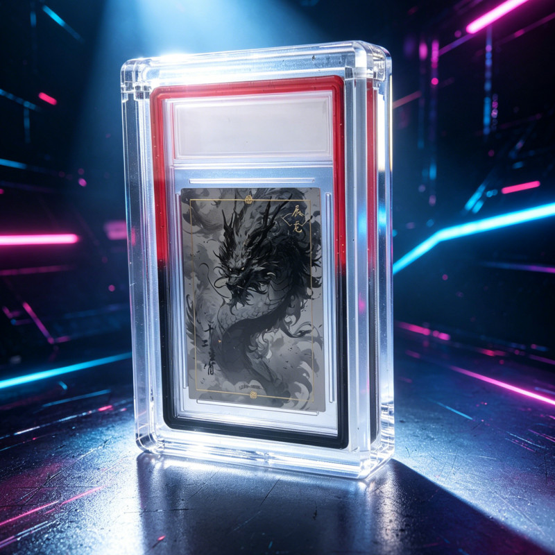 Display Set For 35pt PSA: Acrylic Clear Stand+Graded Bumper Guard With PC Panel