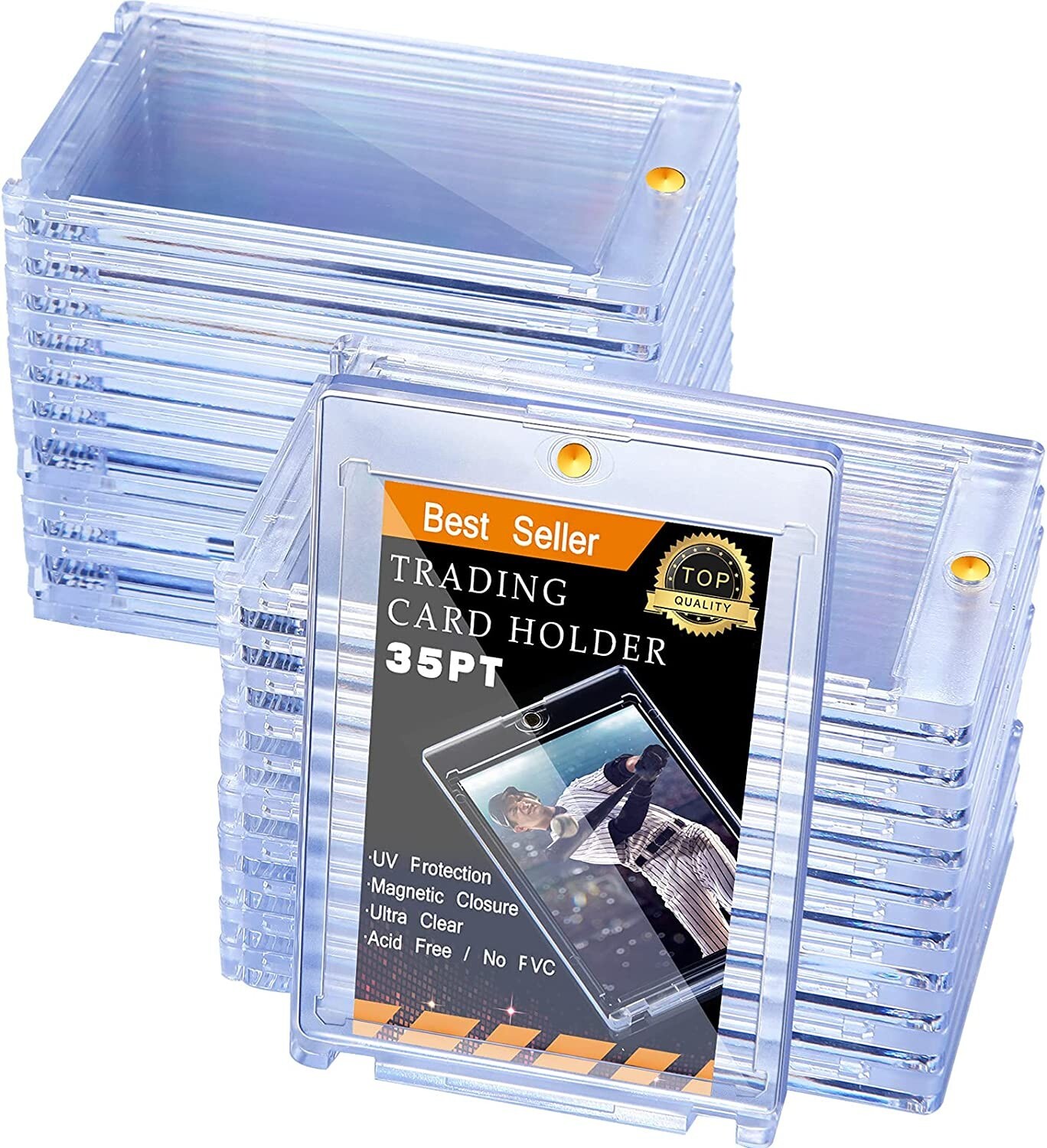 Magnetic Card Holders For Trading Cards 35Pt Hard Baseball Card Case Protectors