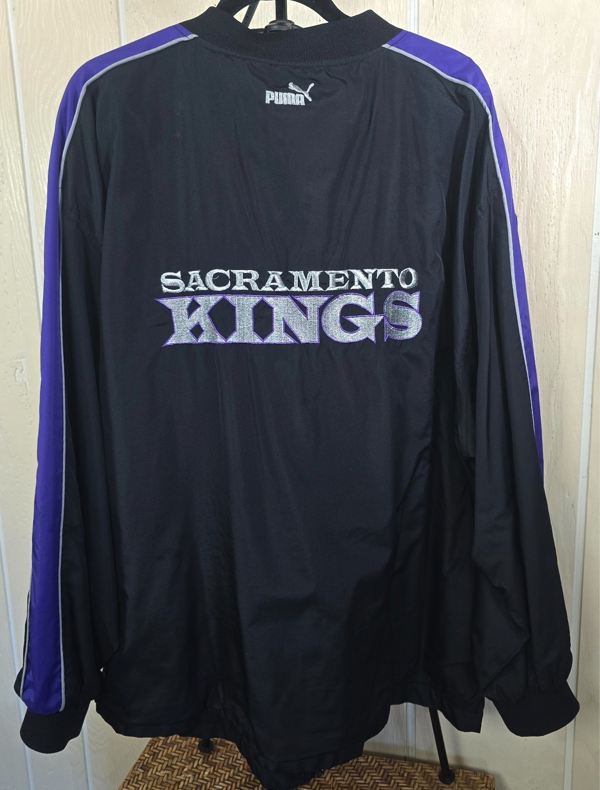 Sacramento Kings Basketball Puma Lined **Snap Only Windbreaker Sz 2XL
