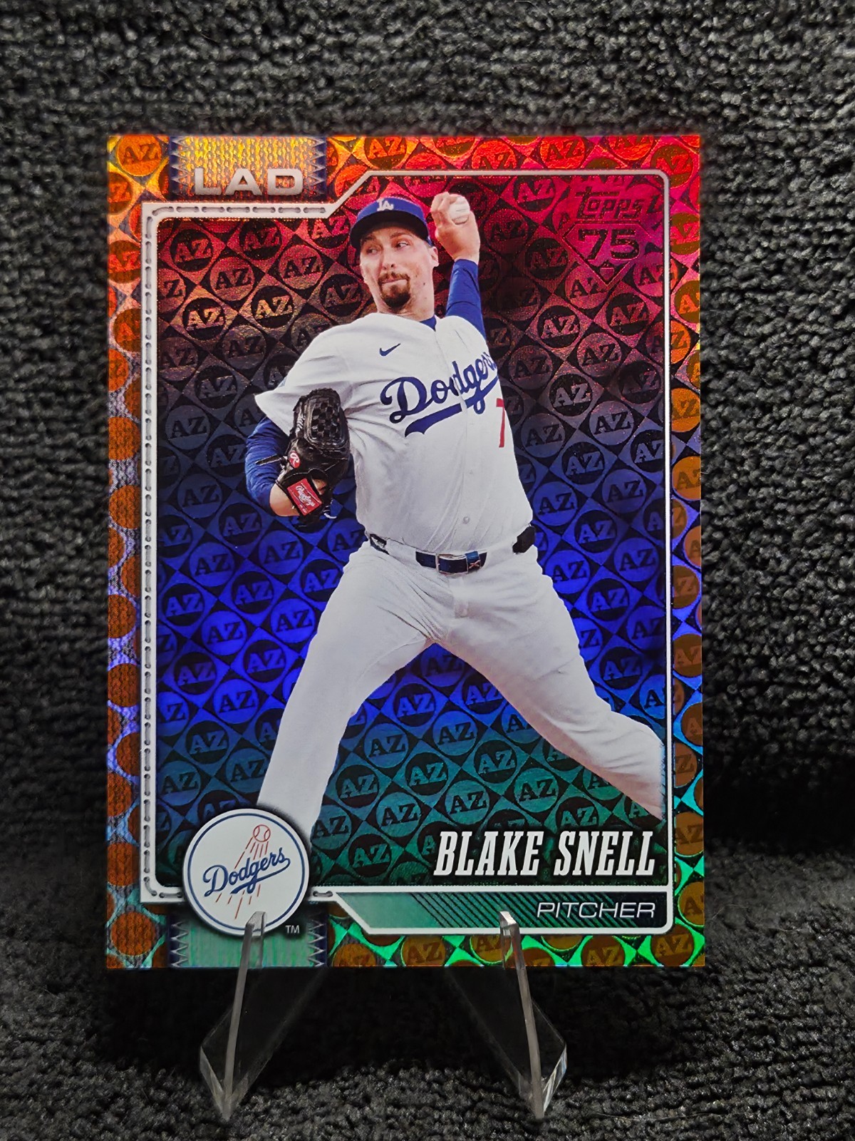 Blake Snell 2026 Topps Series 1 #340 Orange Spring Training Foil /25 Dodgers
