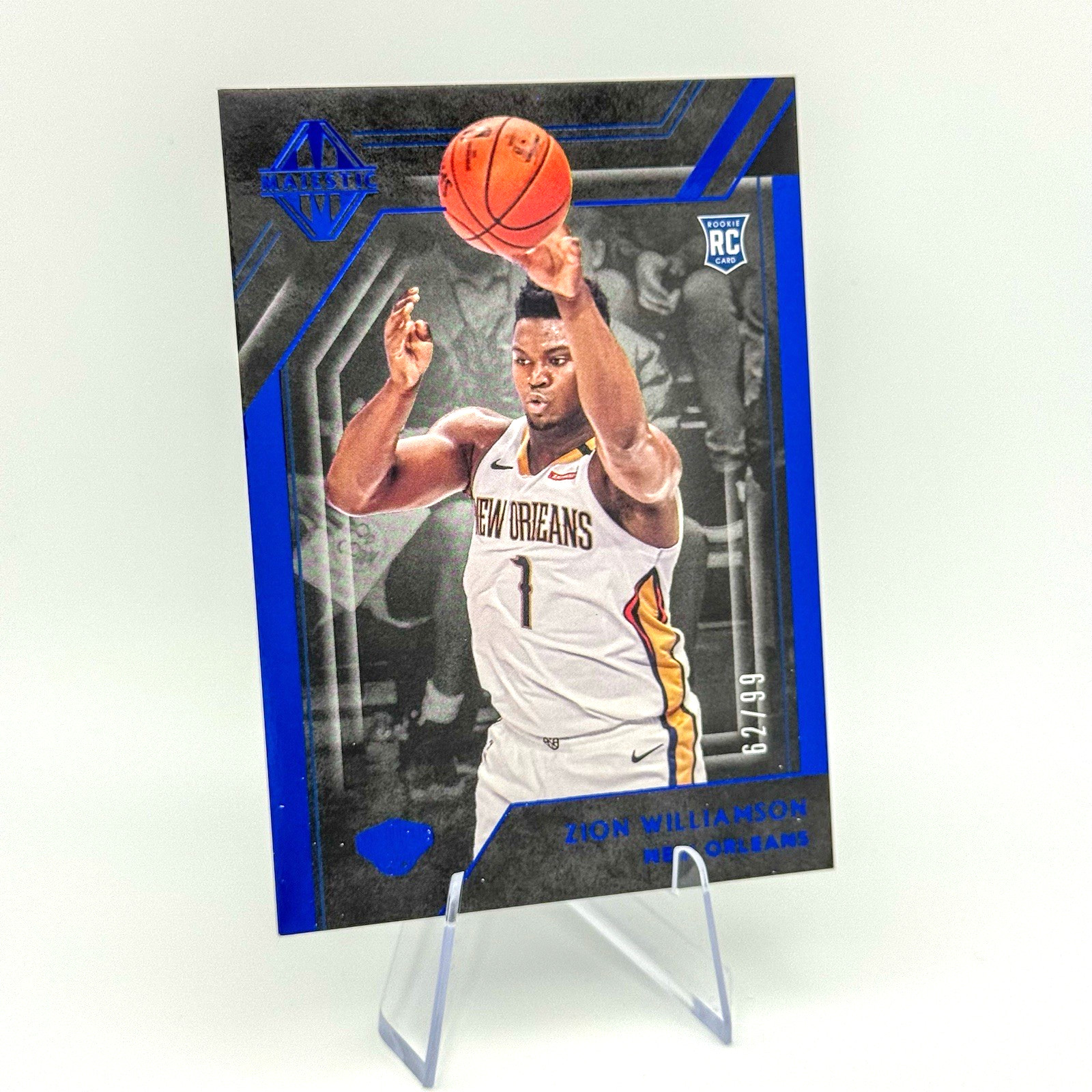 Zion Williamson (RC) 2019-20 Chronicles Majestic Blue /99 Rookie #354 Pelicans