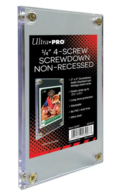 ULTRA PRO 1/4″ 4-SCREW SCREWDOWN NON-RECESSED CARD HOLDER – NEW FACTORY SEALED