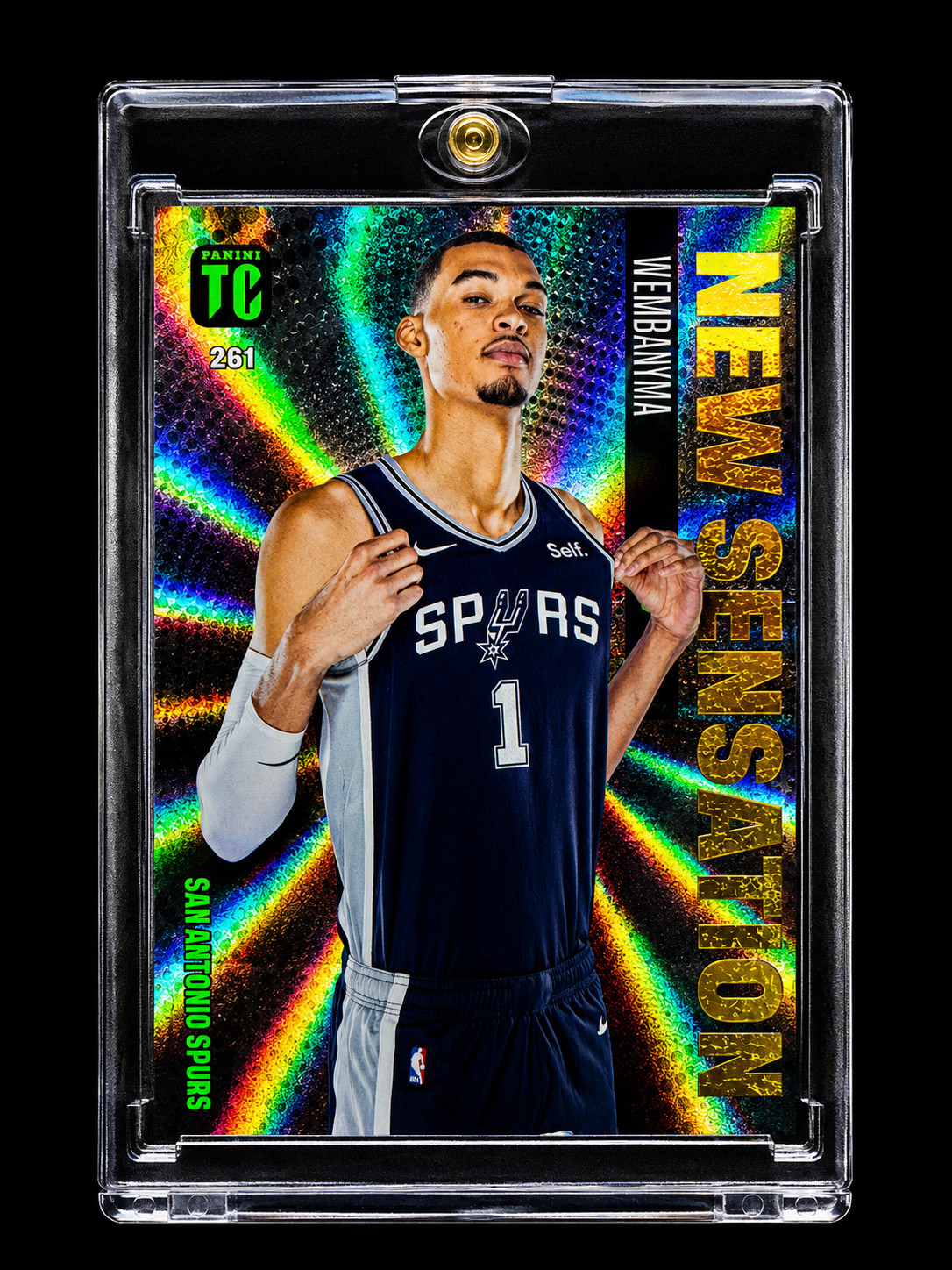 VICTOR WEMBANYAMA GOLD LAZER ROOKIE REFRACTOR RARE SP SPURS Insert Topps Invest