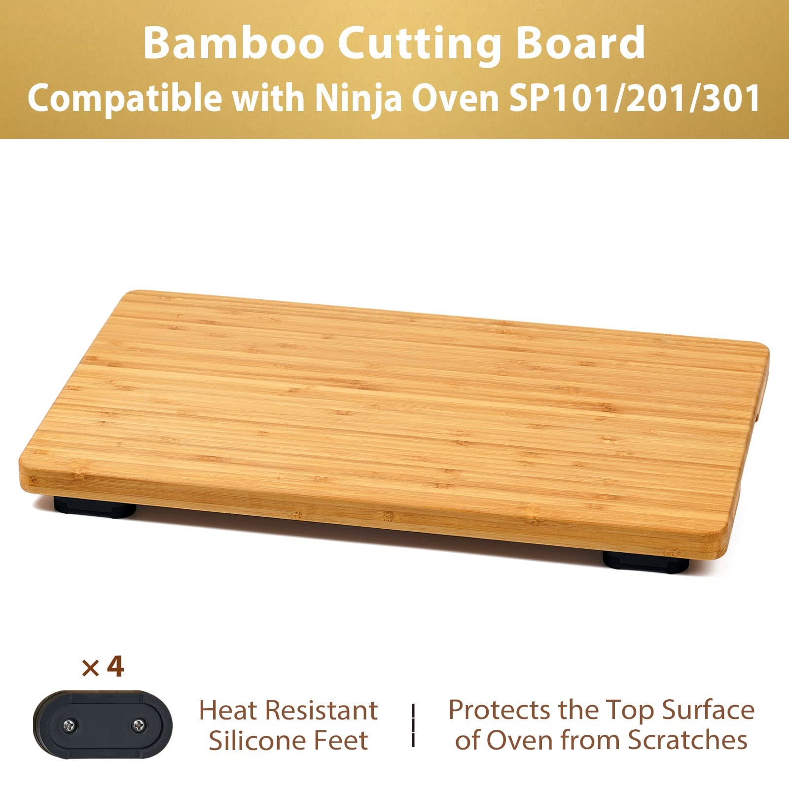 Umilife Cutting board Compatible with Ninja Foodi for SP101, Natural Bamboo
