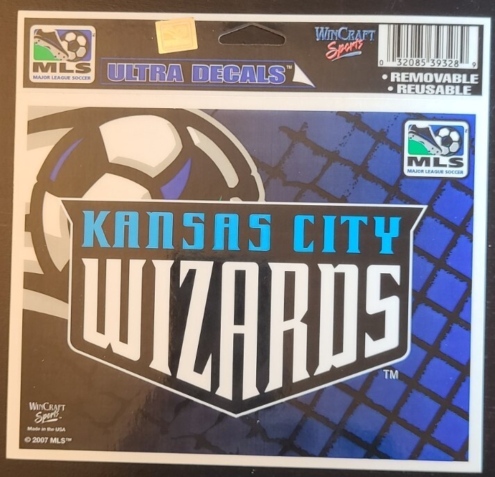 Kansas City Wizards Soccer Ultra Decal – Removable & Reusable – 6 in x 4.5 in
