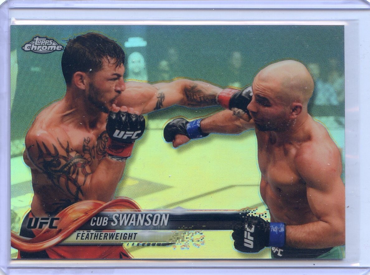 2018 Topps UFC Chrome Refractor Parallel #97 Cub Swanson – Featherweight