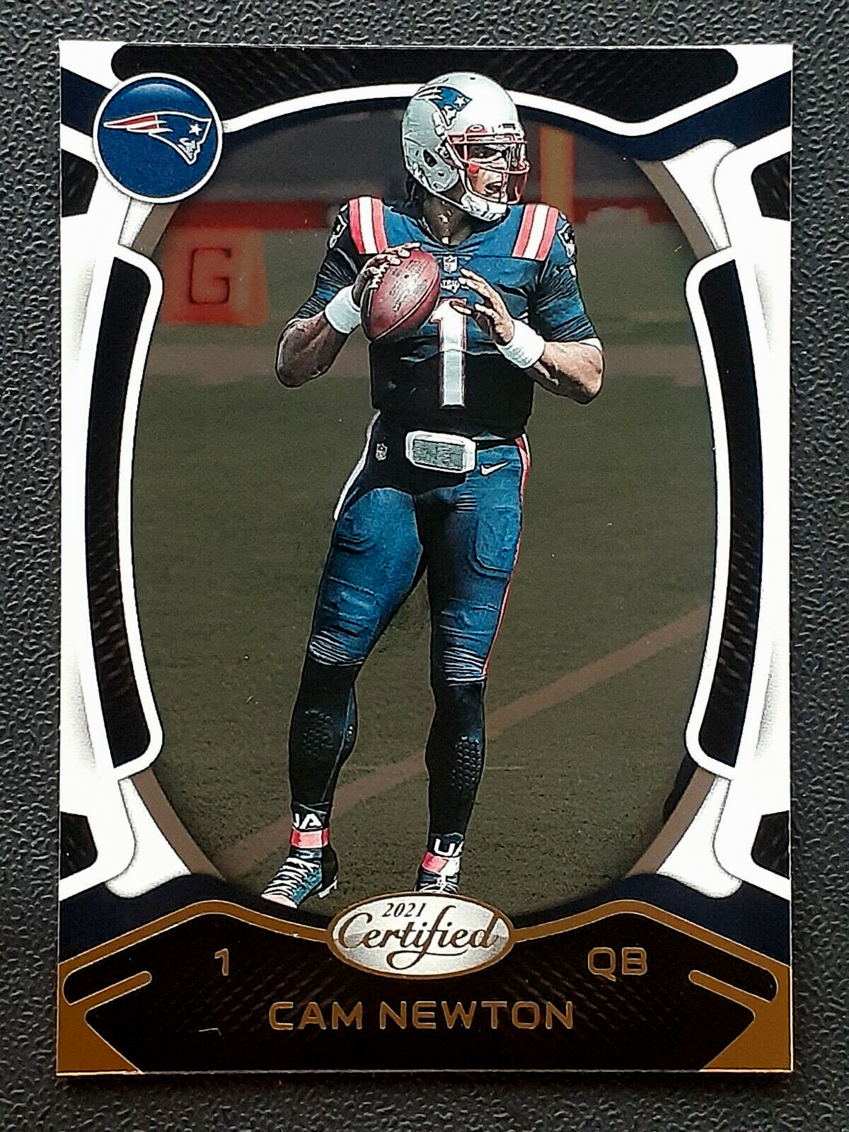CAM NEWTON 2021 PANINI CERTIFIED NO 8 34160