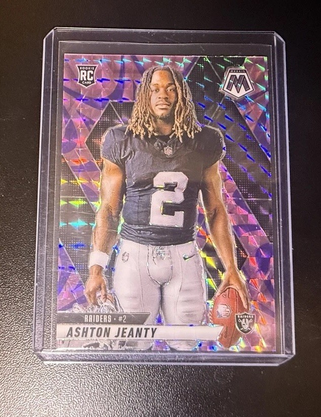 2025 Panini Mosaic Rookie Variations Ashton Jeanty #287 Purple Scope Prizm (RC)