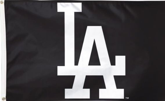 Los Angeles LA Dodgers in Black and White 3×5 Ft Flag Banner