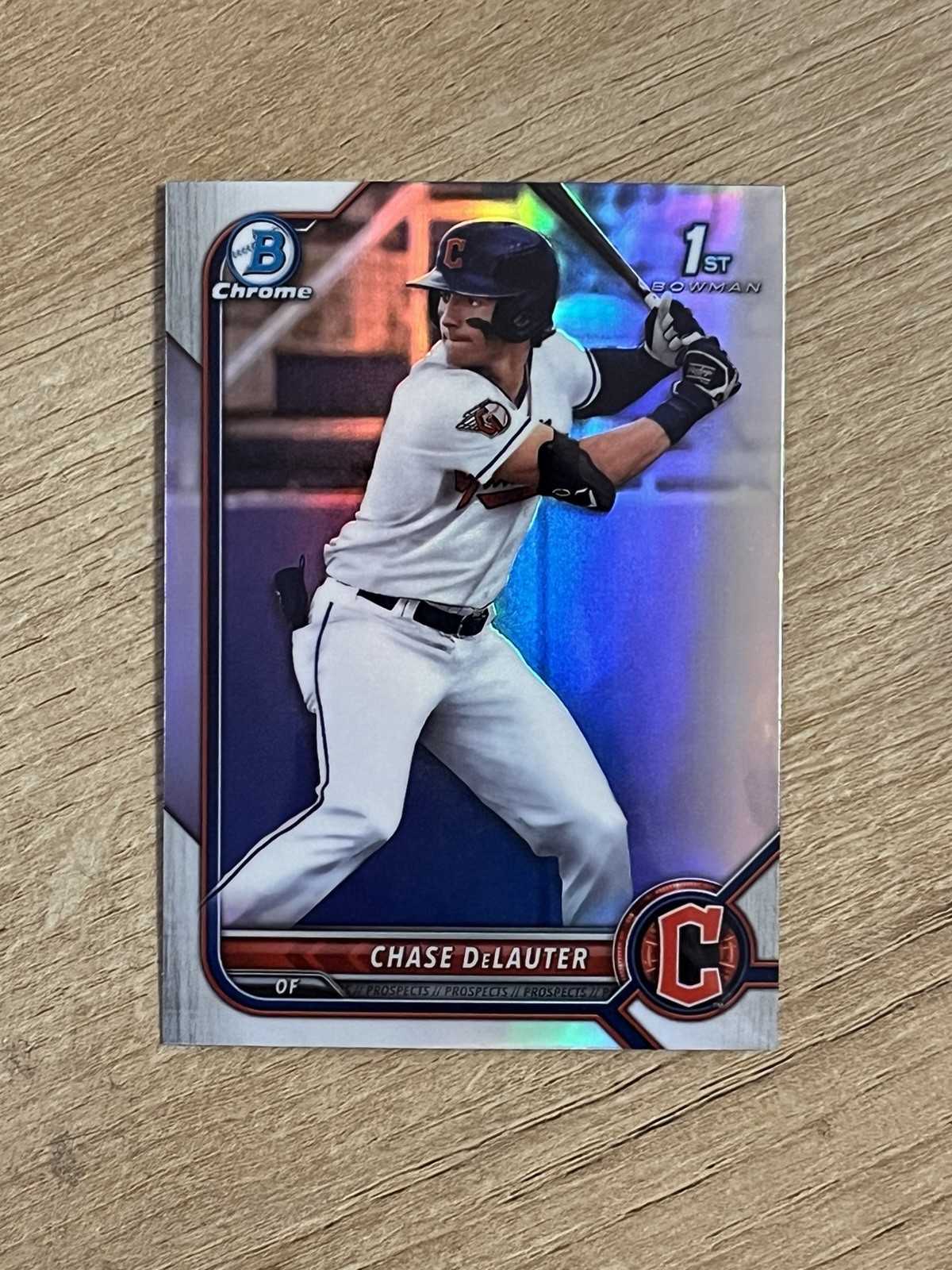 2022 Bowman Draft Chrome Chase Delauter Refractor #BDC-49 Guardians RC QTY