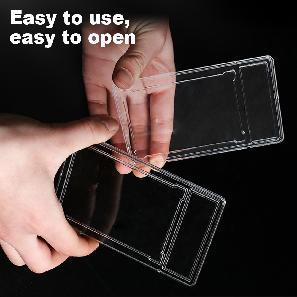 100PCS Trading Cards Protector Case Baseball Card Holders with Label Position