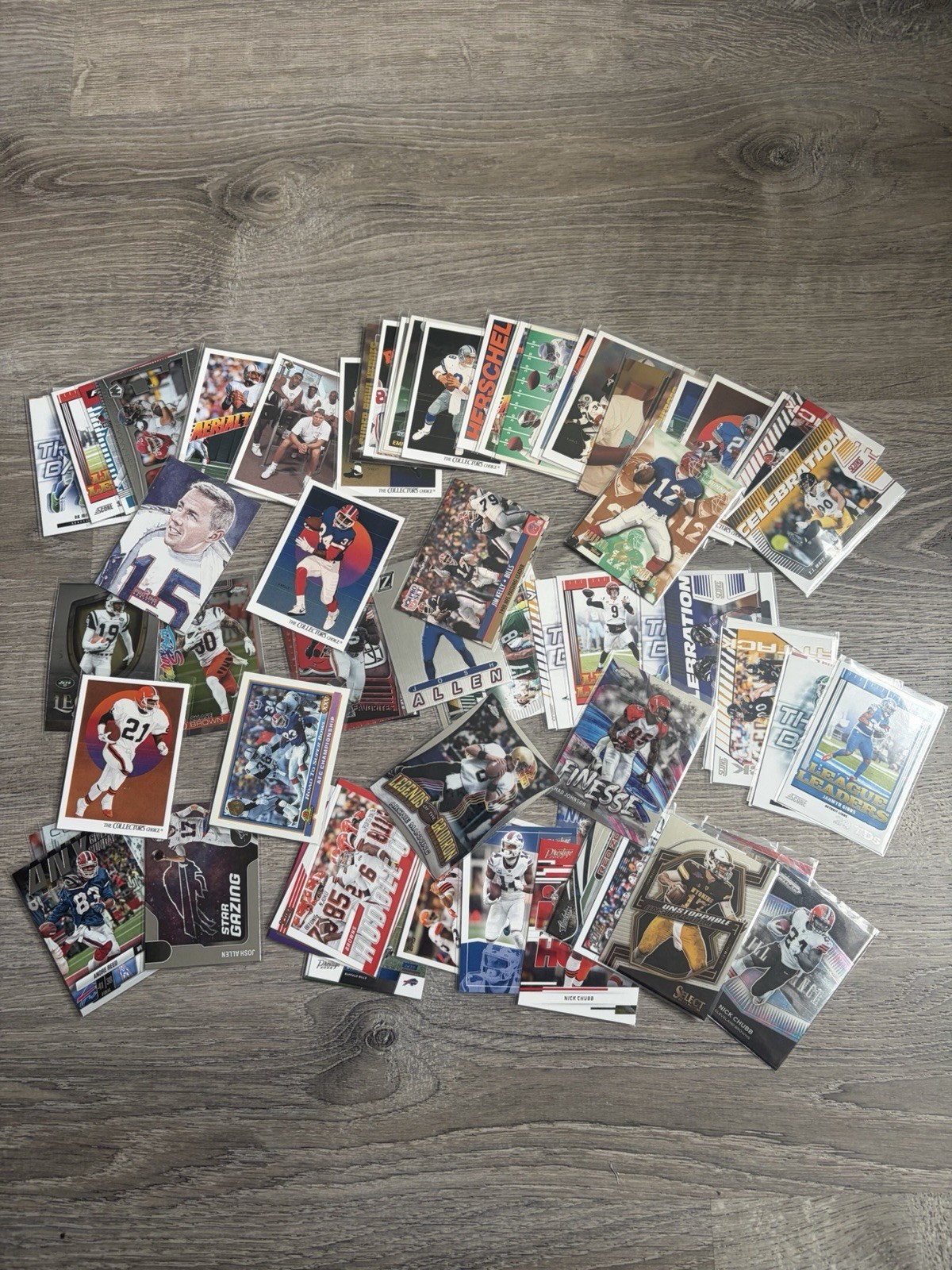 Modern Football Insert Card Lot With Stars And Rookies All In Mint Condition