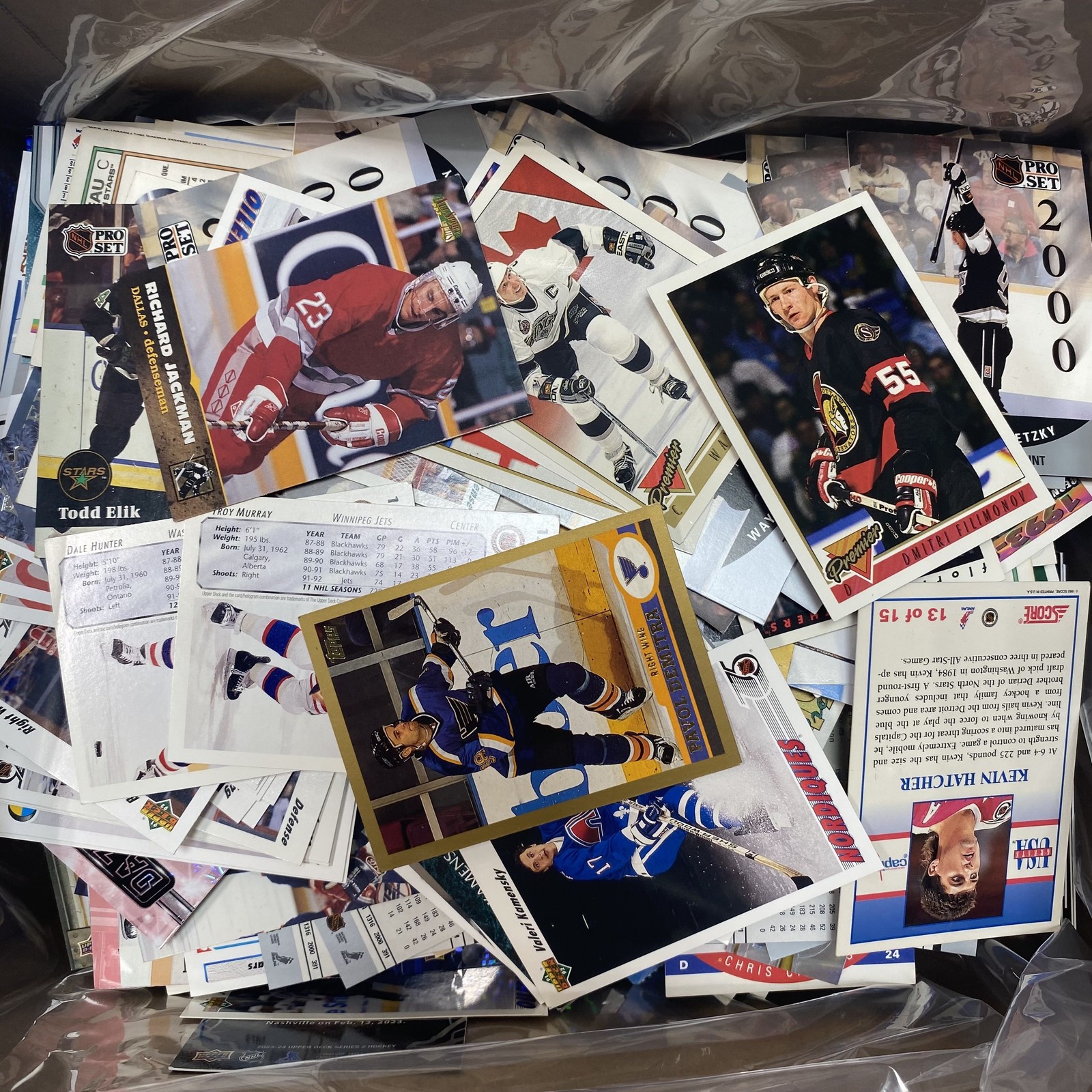 Hockey Card Lot 1990s Topps Mixed Brands 4.2 Lbs See Photos