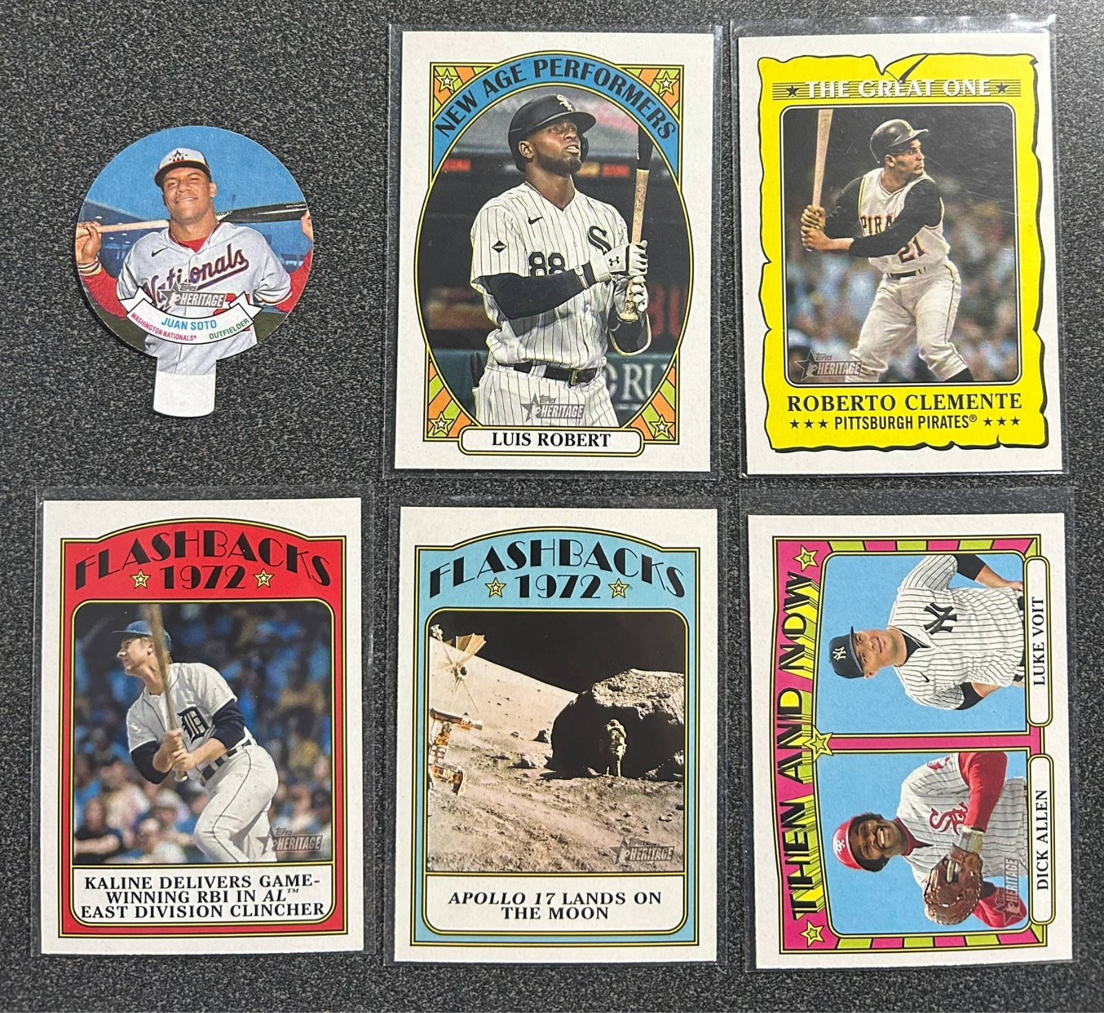 2021 Topps Heritage Inserts Pick EM Flashbacks CandyLid NAP Then&Now Clemente