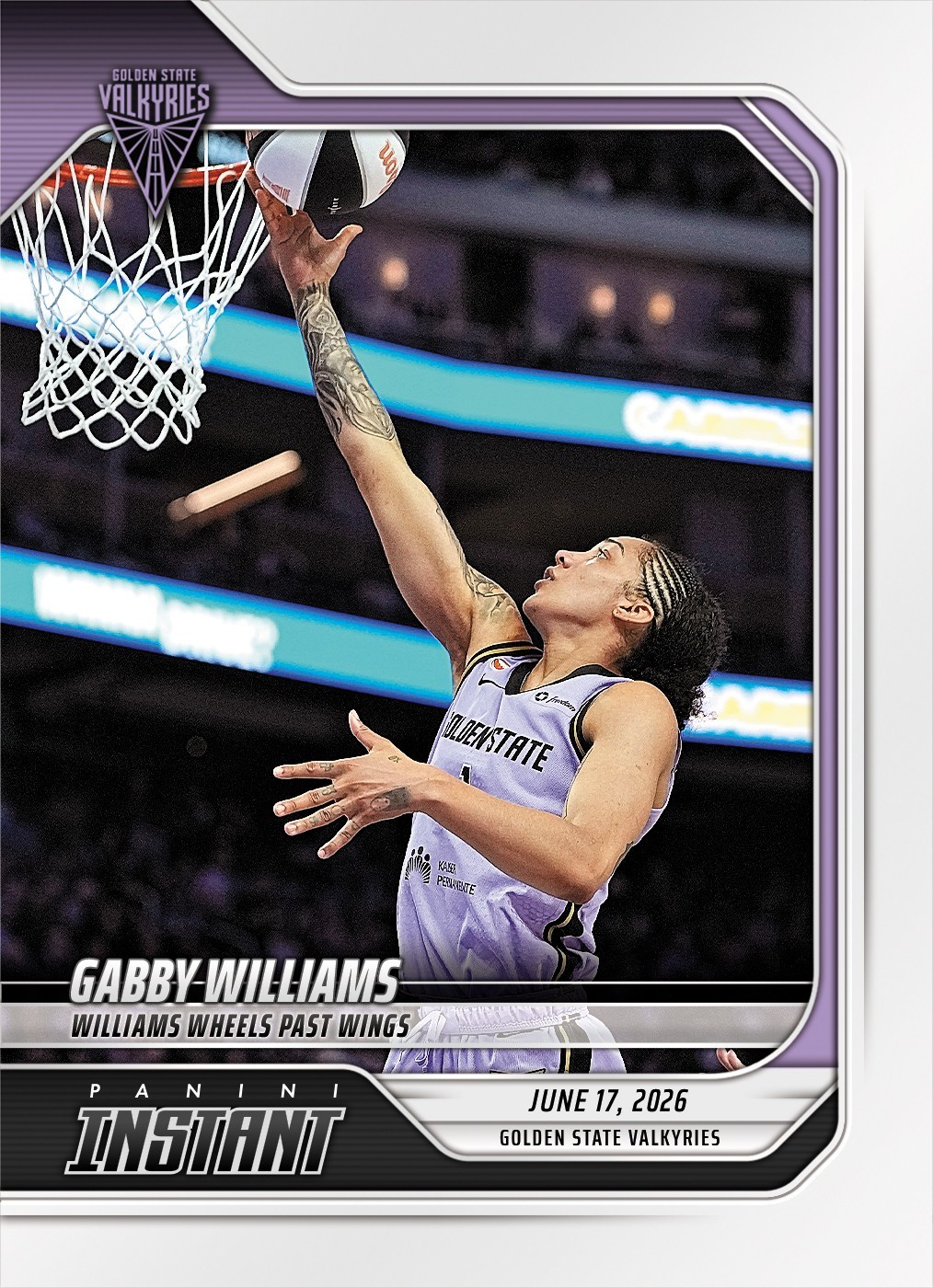 2026 Panini Instant WNBA #166 Gabby Williams Golden State Valkyries PRESALE