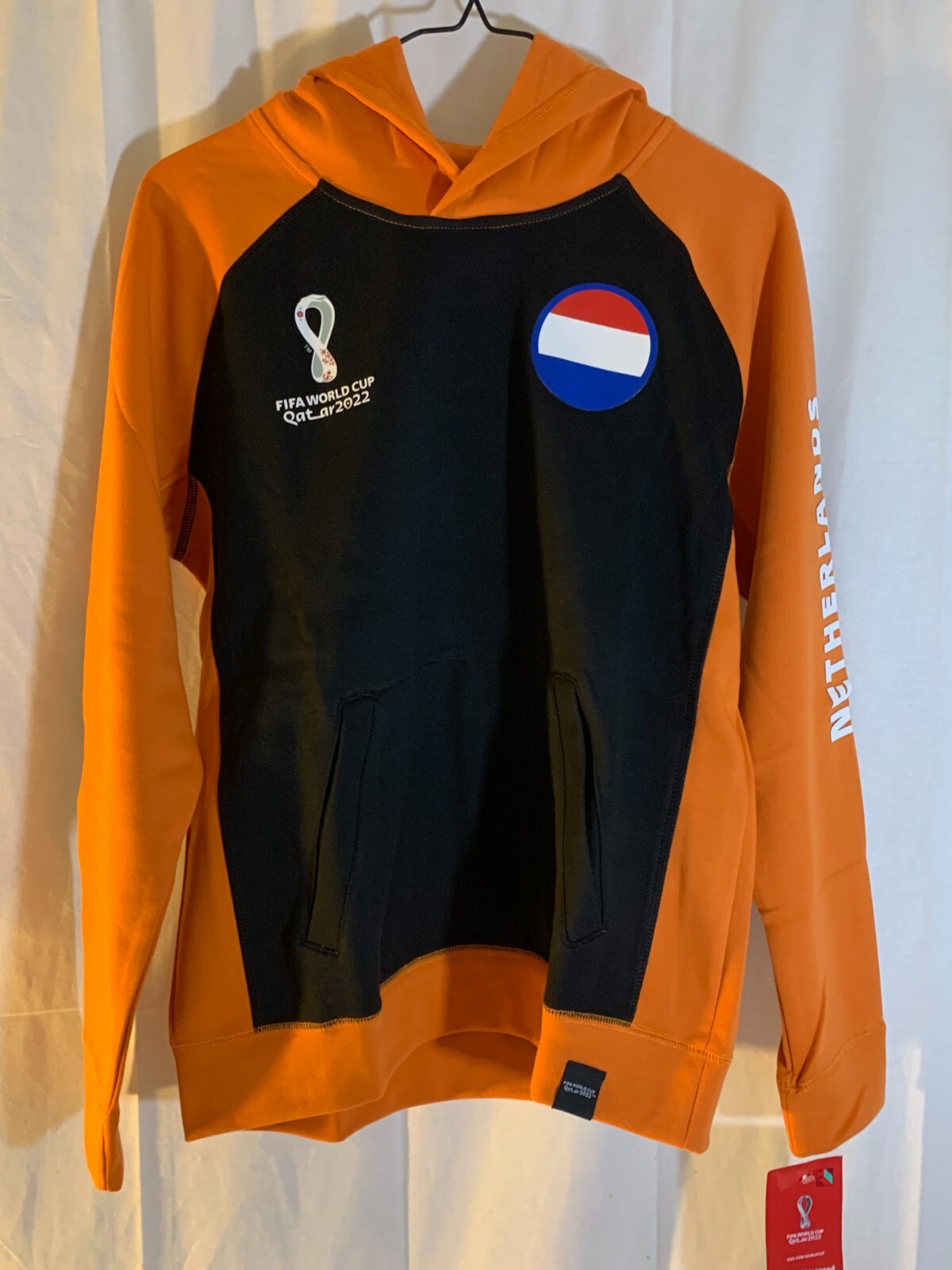 Official FIFA World Cup Qatar 2022 Hooded Jersey L 14-16 -Netherlands